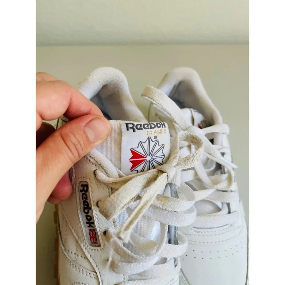 Reebok All White Kids Sneakers - Big boy Sz 1